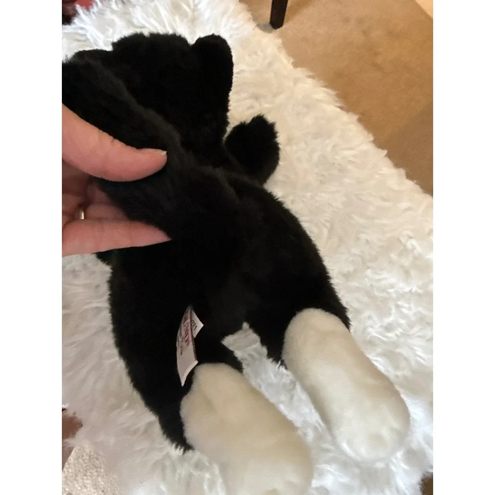 Gund Scoopers Black Tuxedo Cat Plush Stuffed Animal White Paws Vintage 11053 14